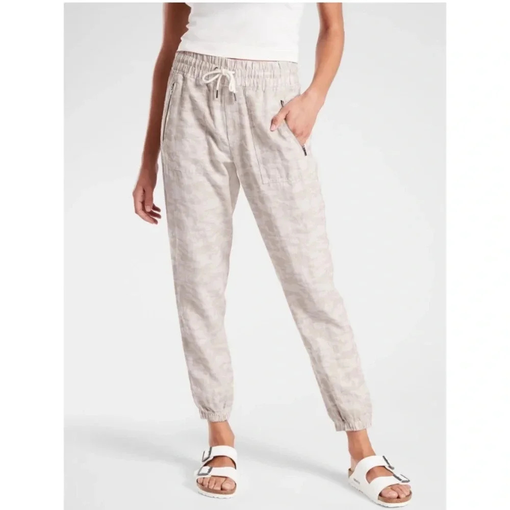 Athleta Cabo Tide Linen Jogger Size 2